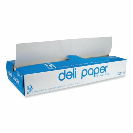 DURABLE PACKAGING Interfolded Deli Sheets, 10.75 x 15, Standard Weight, 500 Sheets/Box, PK12, 12PK SW15
